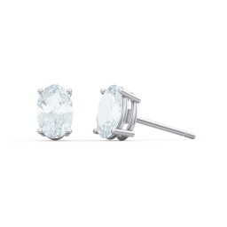 Classic Oval Birthstone Stud Earrings