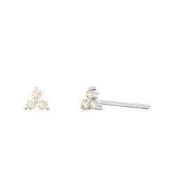 Mini Cluster Stud Earrings in 925 Sterling Silver with Fancy Yellow Premium Zirconia