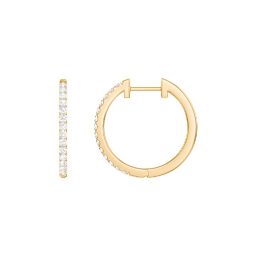 Large Lab Diamond Huggie Hoop Earrings