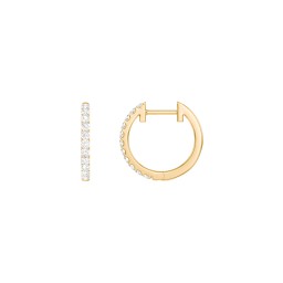 Medium Lab Diamond Huggie Hoop Earrings
