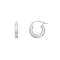Small Tube Hoop Earrings – Sterling Silver