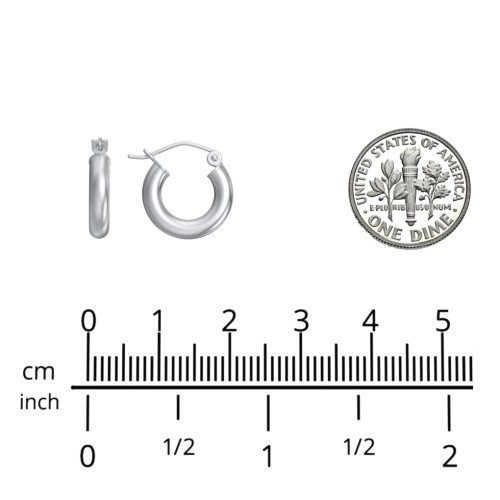 Small Tube Hoop Earrings – Sterling Silver