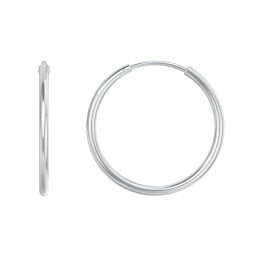 Large Sterling Silver Endless Hoop Earrings