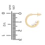 Pavé Open Hoop Studs with Hidden Pearls
