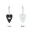 Evil Eye Heart Charm Huggie Earrings with Enamel and Accent – Sterling Silver