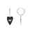 Evil Eye Heart Charm Huggie Earrings with Enamel and Accent – Sterling Silver