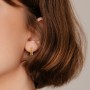 Bold Bubble Pattern Open Hoop Studs