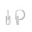 Drop Link Huggie Earrings – Sterling Silver