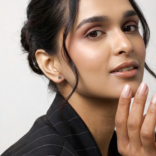 Toi et Moi Marquise and Baguette Gemstone Stud Earrings