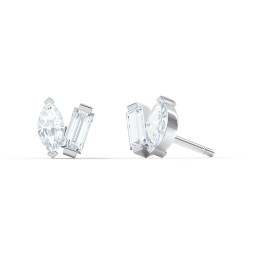 Toi et Moi Marquise and Baguette Gemstone Stud Earrings in 925 Sterling Silver with Aquamarine