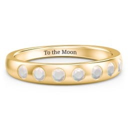 Flush Set Gemstone Belt Ring