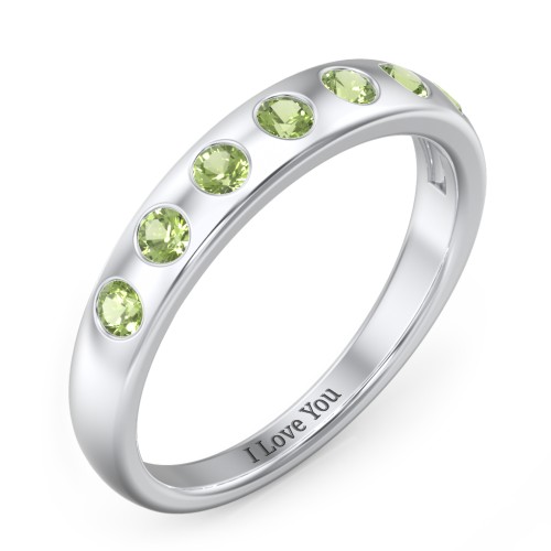 Flush Set Gemstone Belt Ring