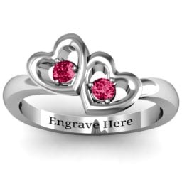 Twin Hearts Ring