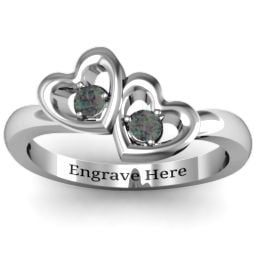 Twin Hearts Ring