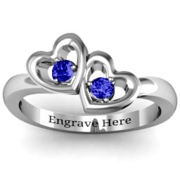 Twin Hearts Ring