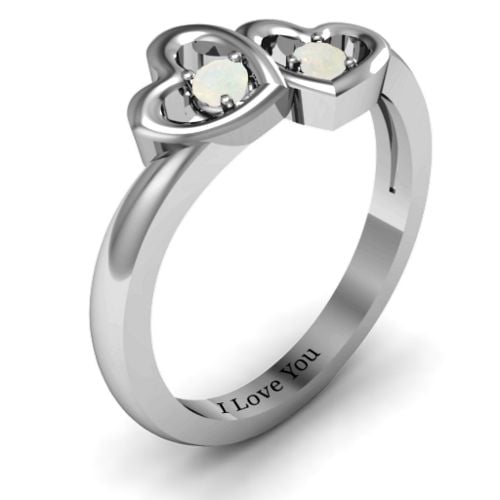 Twin Hearts Ring