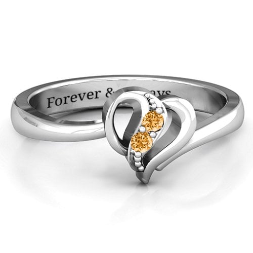Centre Weave Fashion Heart Ring