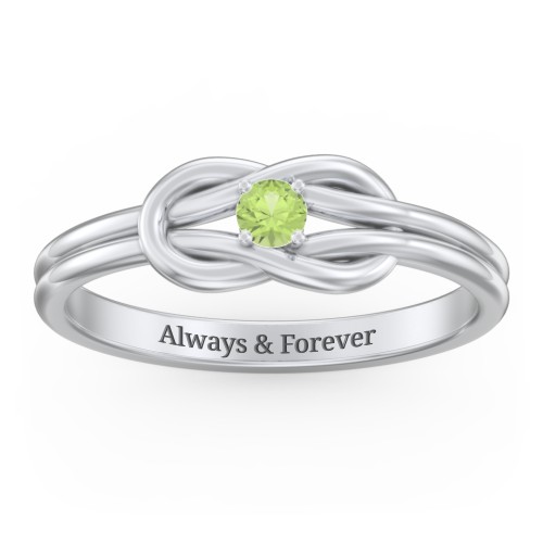 Birthstone Love Knot Ring