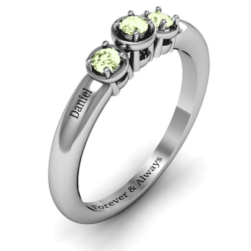 Triple Round Stone Ring