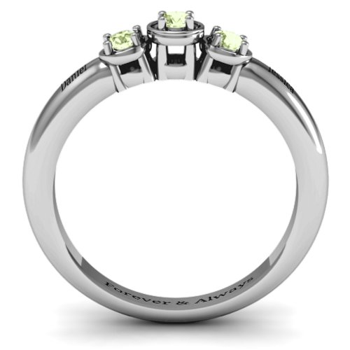 Triple Round Stone Ring