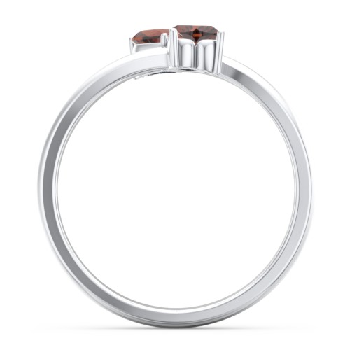 Inverted Twin Heart Ring