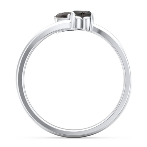 Inverted Twin Heart Ring