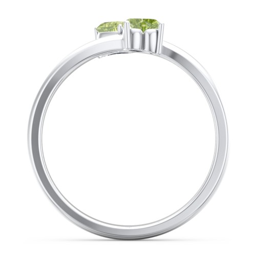 Inverted Twin Heart Ring