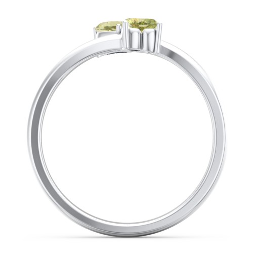 Inverted Twin Heart Ring