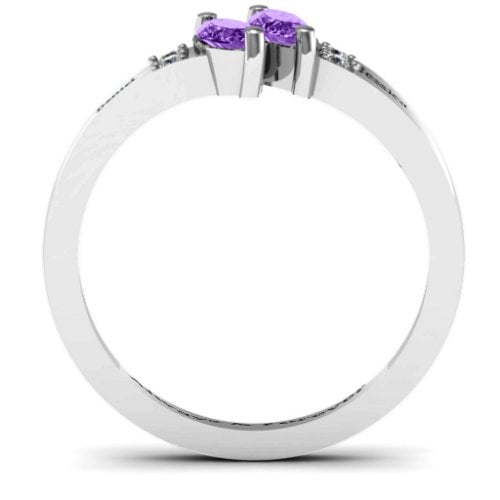 Twin Marquises and Accent Ring