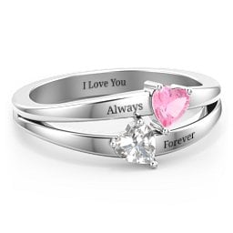Twin Hearts Ring