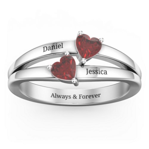 Twin Hearts Ring