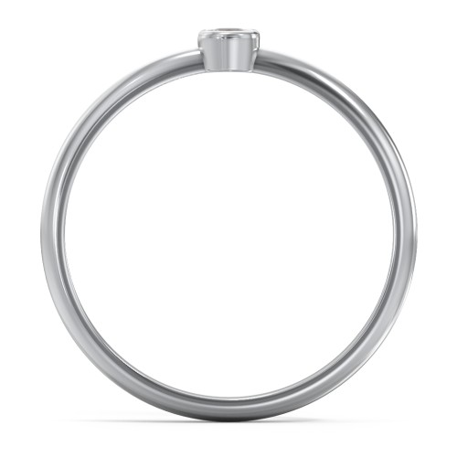 Classic Bezel Set Ring – Sterling Silver with Smokey Quartz