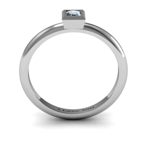 Ovation Classic Princess Setting Ring – Sterling Silver with Cubic Zirconia