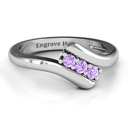 Three Stone Classic Bypass Ring