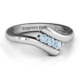 Three Stone Classic Bypass Ring
