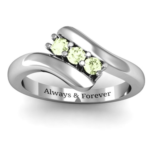 Three Stone Classic Bypass Ring