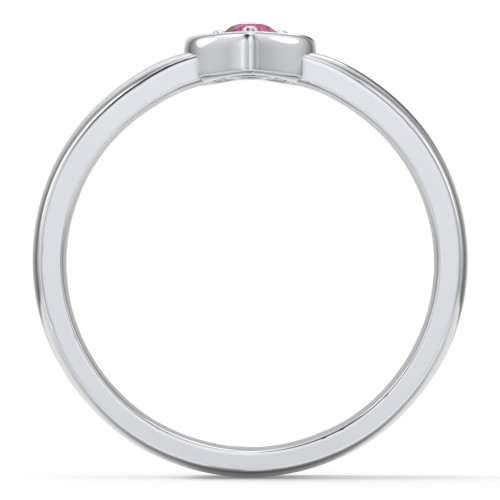 Solitaire Heart Ring