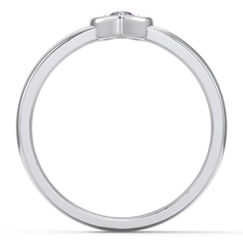 Solitaire Heart Ring