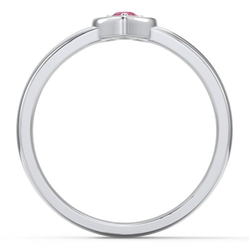 Solitaire Heart Ring