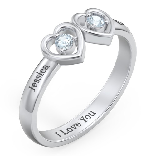 Kissing Hearts Ring