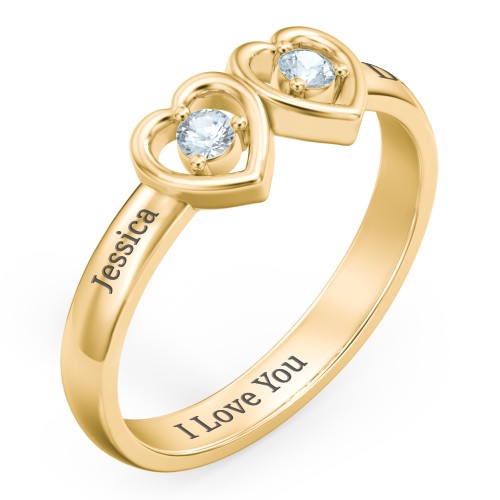 Kissing Hearts Ring