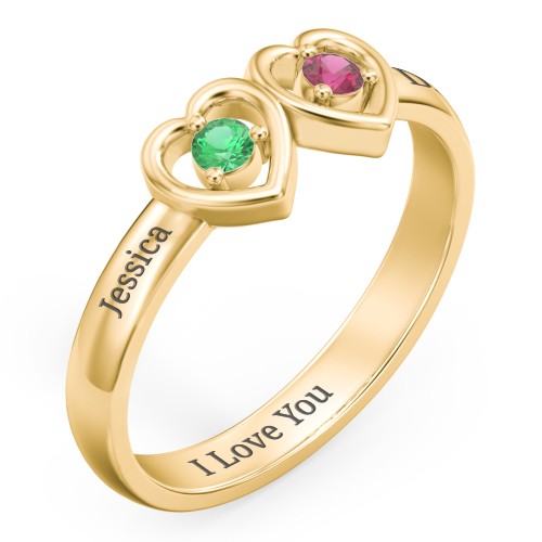 Kissing Hearts Ring
