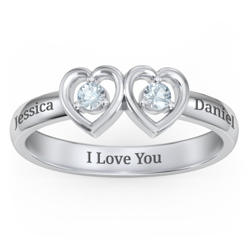 Kissing Hearts Ring