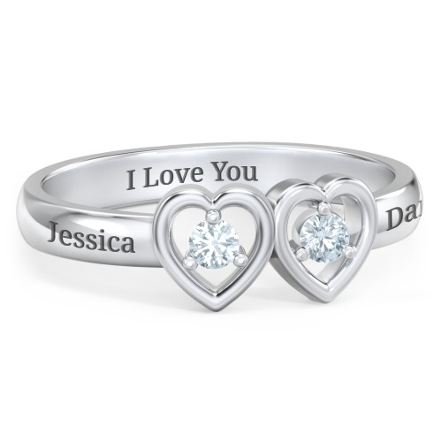 Kissing Hearts Ring