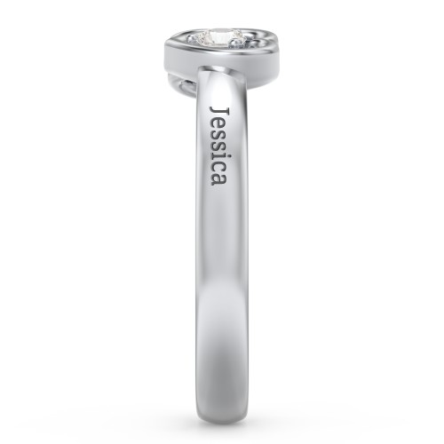 Inverted Kissing Hearts Ring