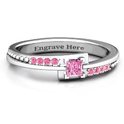 Princess Cut Ring with Accents