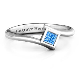 Princess Cut Bypass Ring