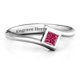 Princess Cut Bypass Ring