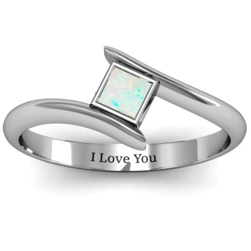 Princess Cut Bypass Ring