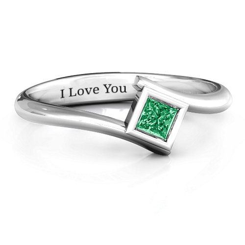 Princess Cut Bypass Ring